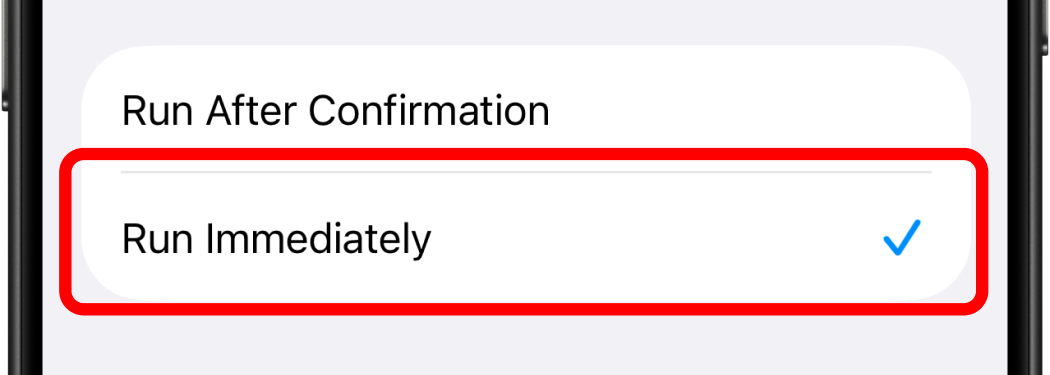 Enable Run Immediately
