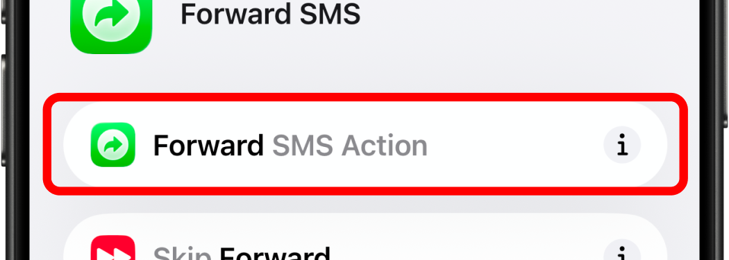 Forward SMS Action
