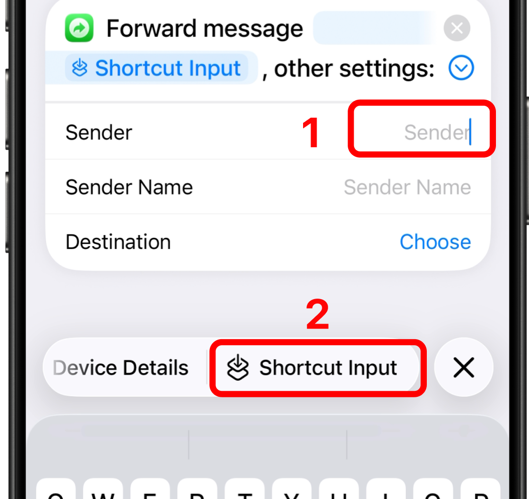 Assign Sender variable