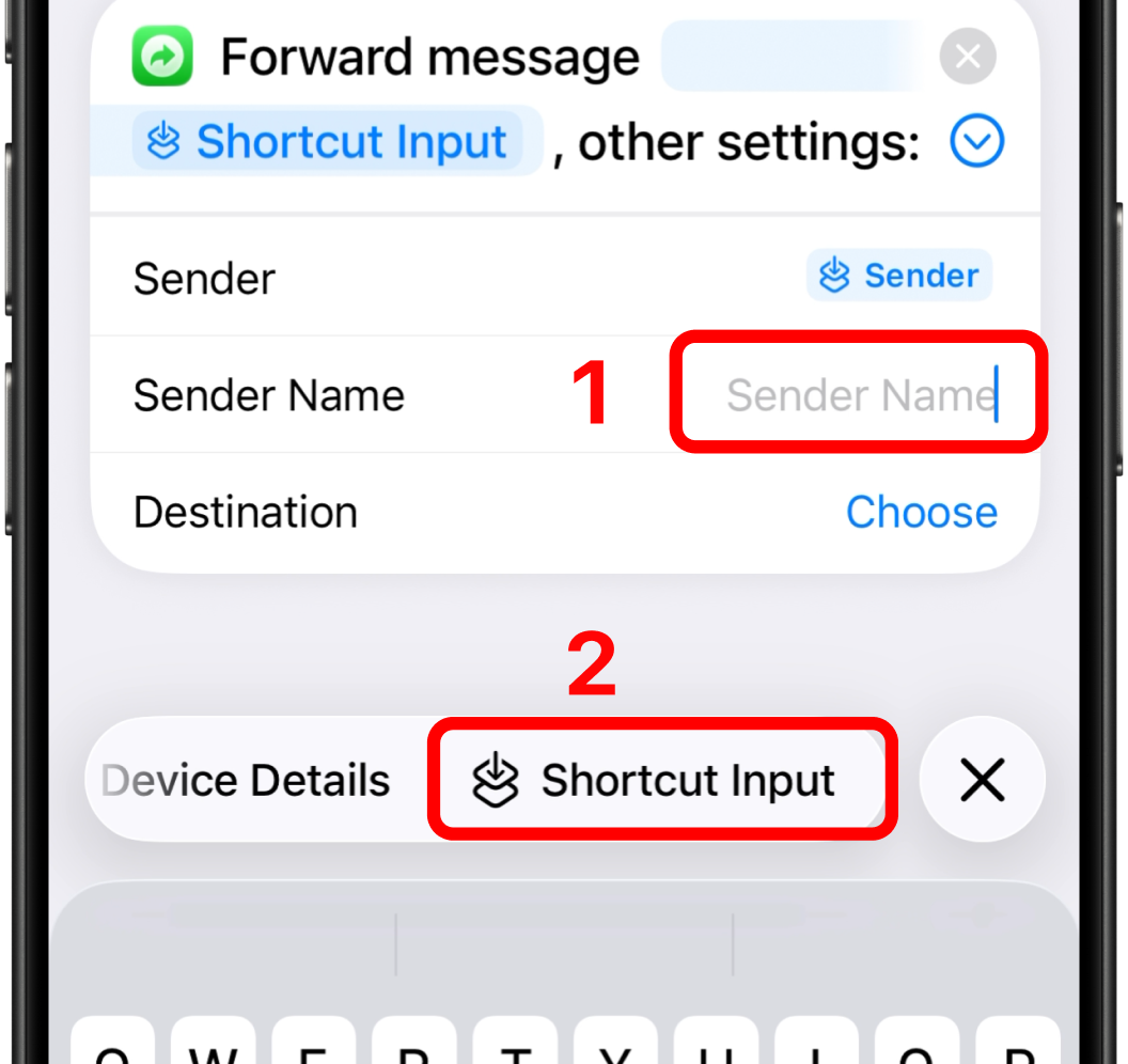 Assign Sender Name variable